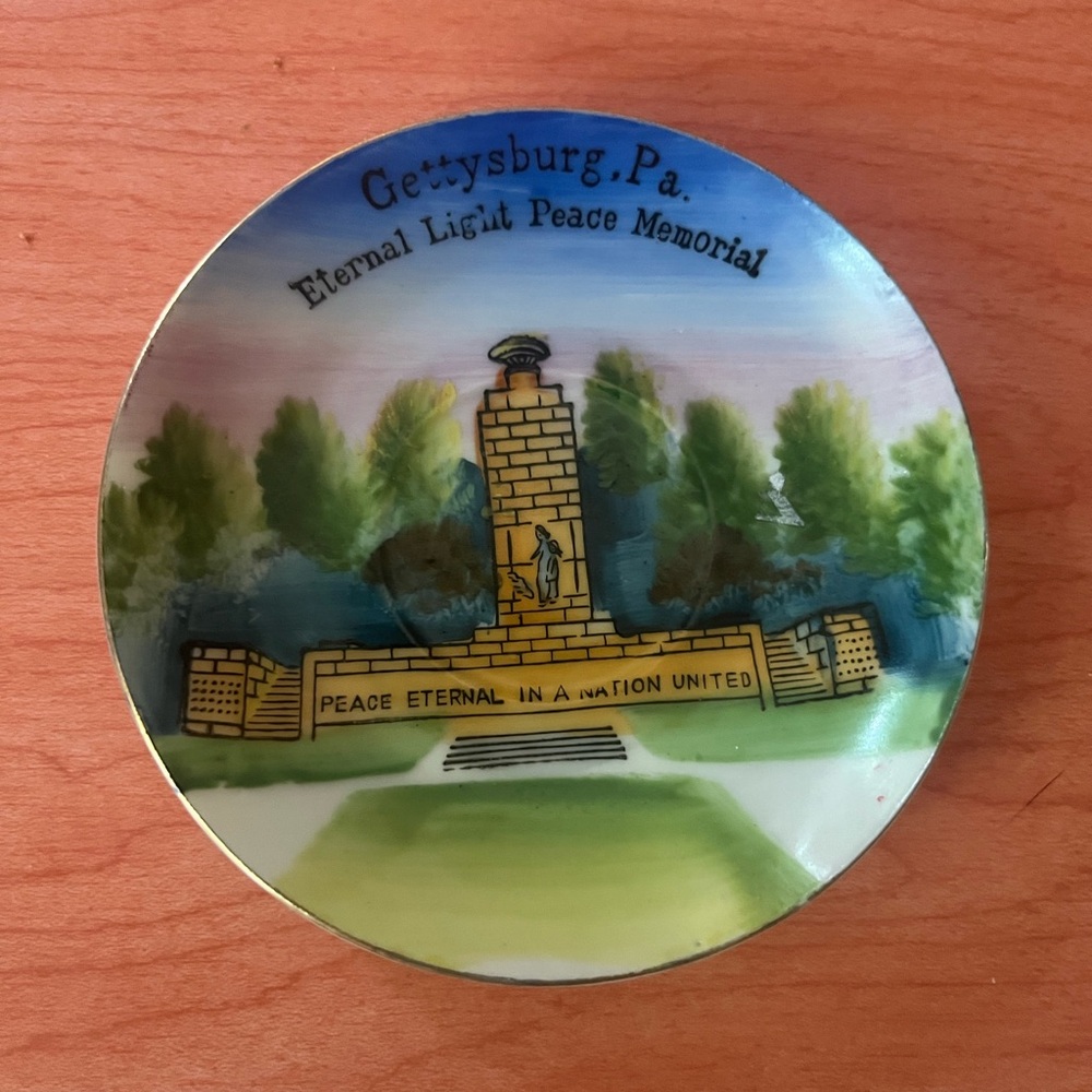 Gettysburg Peace Memorial mini  Souvenir Plate